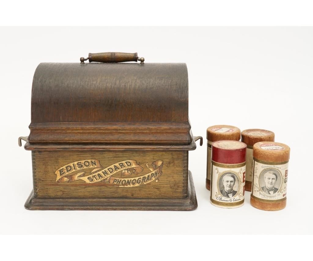 Oak cased Edison Standard