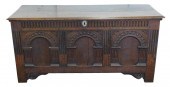OAK CHEST, CONTINENTAL, 18TH C