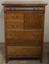 OAK CHESTROBE, 48 1/2 X 32 3/4