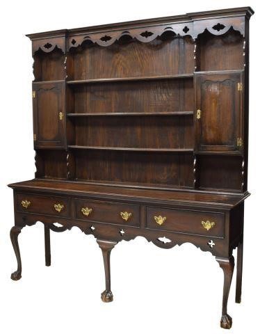 OAK CLAW FOOT WELSH DRESSER,
