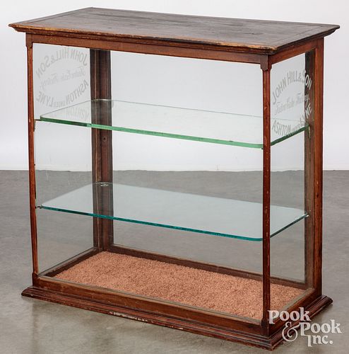 OAK COUNTER TOP SHOWCASE, LATE 19TH