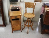 OAK CRAFTSMAN STOOL & TWO-TIER