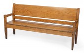 OAK DEACON'S BENCH EARLY 20TH