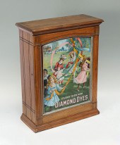 OAK DIAMOND DYES STORE DISPLAY