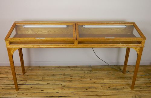 OAK DISPLAY CABINETOak display