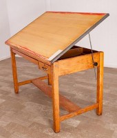 OAK DRAFTING TABLEOak framed d
