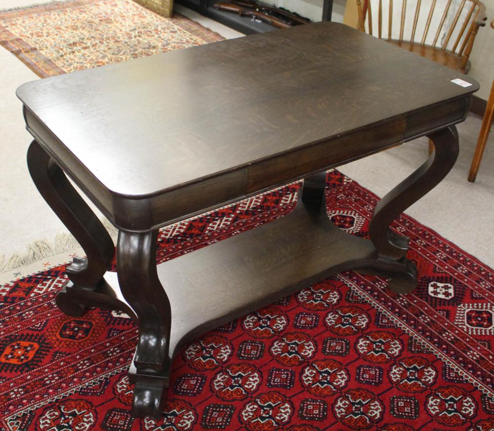 OAK EMPIRE REVIVAL LIBRARY TABLEOAK