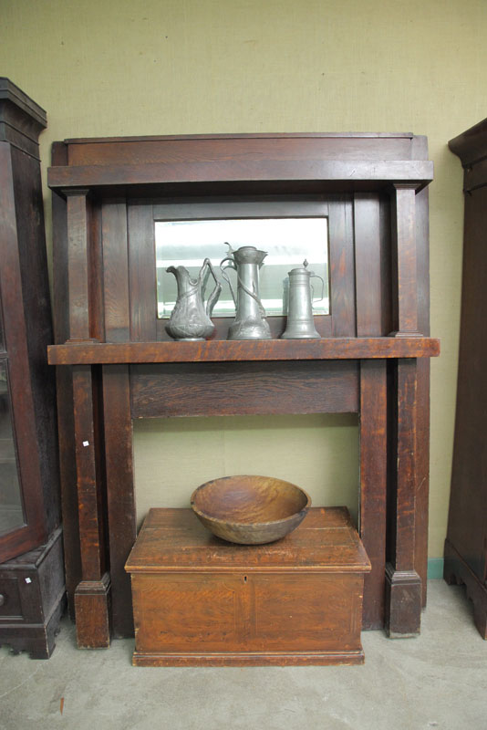 OAK FIREPLACE MANTLE. Arts and