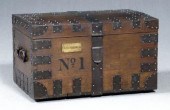 Oak fitted silver chest, dovet
