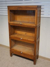 OAK FOUR-PART BARRISTER BOOKCA