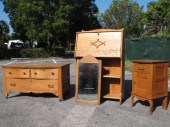 Oak four piece vintage furnitu