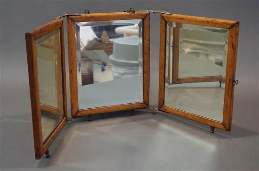 OAK FRAME HANGING TRI-FOLD VANITY