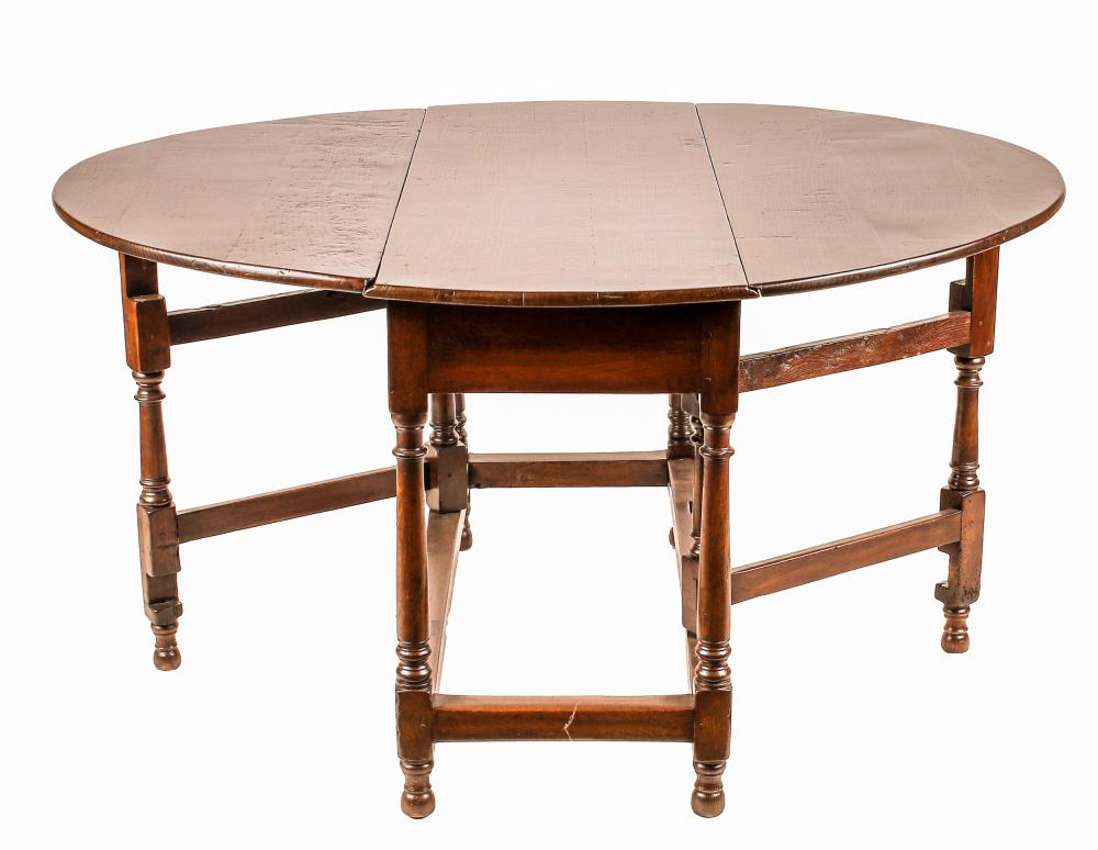 OAK GATELEG TABLEwith drawer;