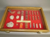 OAK & GLASS DISPLAY OF IROQUOI