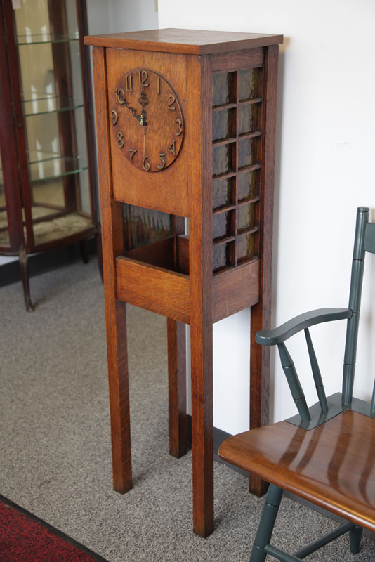 OAK GRANDMOTHER CLOCK. Mission
