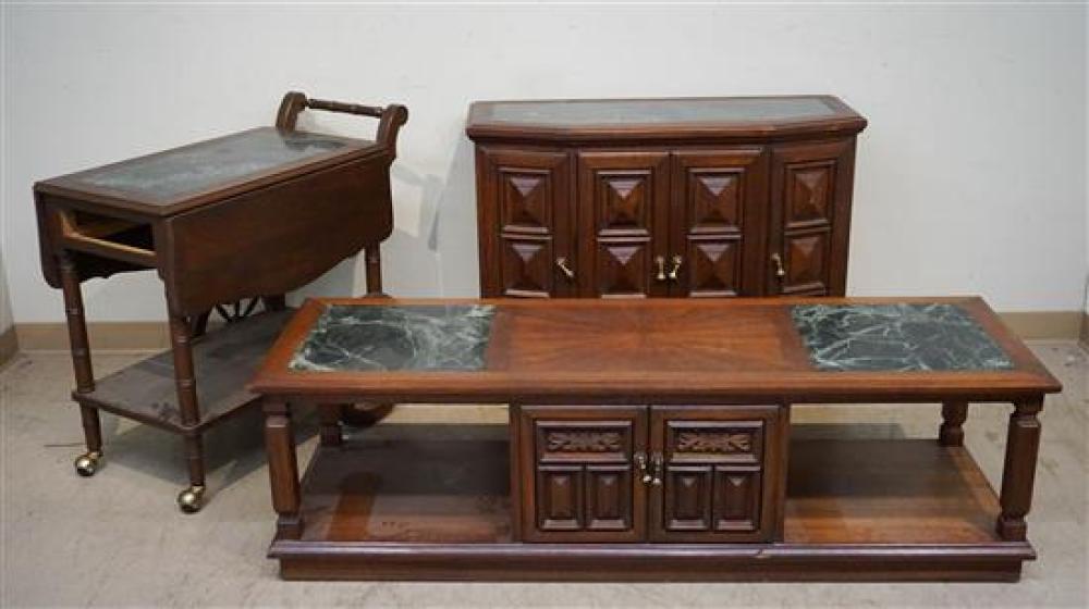 OAK GREEN MARBLE INSET COFFEE