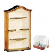 Oak hanging display cabinet an