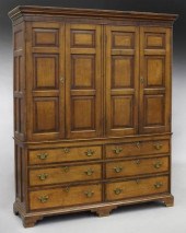 Oak housekeeper's cupboard on