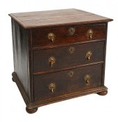 OAK JACOBEAN CHEST, HAVING MOL