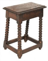 OAK JACOBEAN JOINT STOOLHAVING