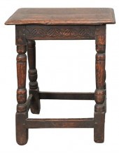 OAK JOINT STOOL, HAVING RECTAN