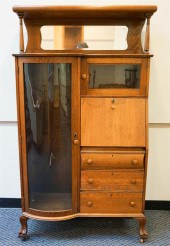 OAK LARKIN'S DESK, 70-1/4 X 39