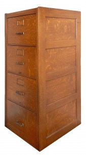 OAK LEGAL SIZE 4 DRAWER FILING