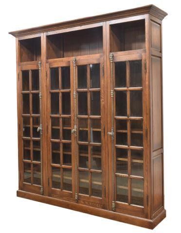 OAK LIBRARY BOOKCASE W/ CREMONE