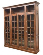 OAK LIBRARY BOOKCASE W/ CREMON