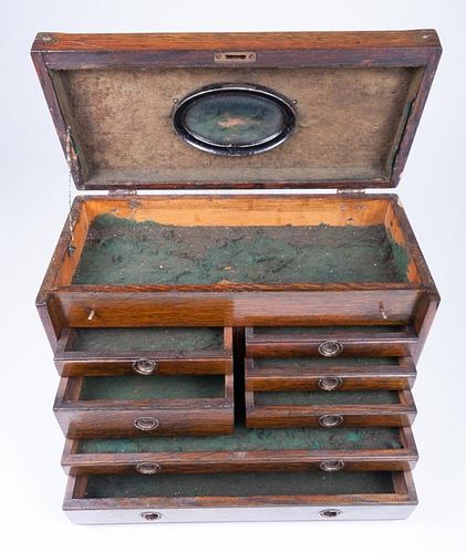 OAK MACHINIST CABINET, SEVEN