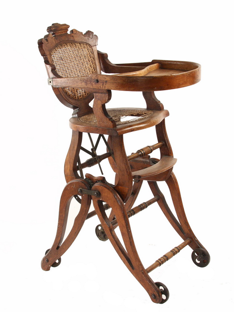 OAK MECHANICAL HIGHCHAIR - 1890's