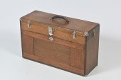 OAK MECHANICS CHEST W/ FRONT D