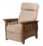 OAK MISSION STYLE RECLINER Cus
