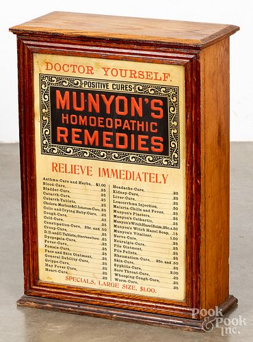 OAK MUNYON'S REMEDIES CABINETOak