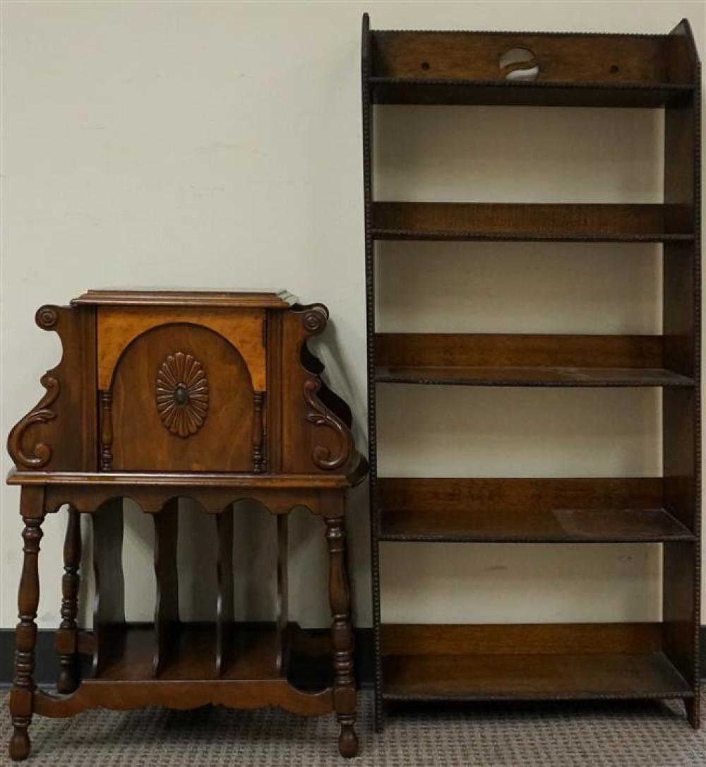 OAK OPEN BOOKSHELF AND WALNUT SMOKE