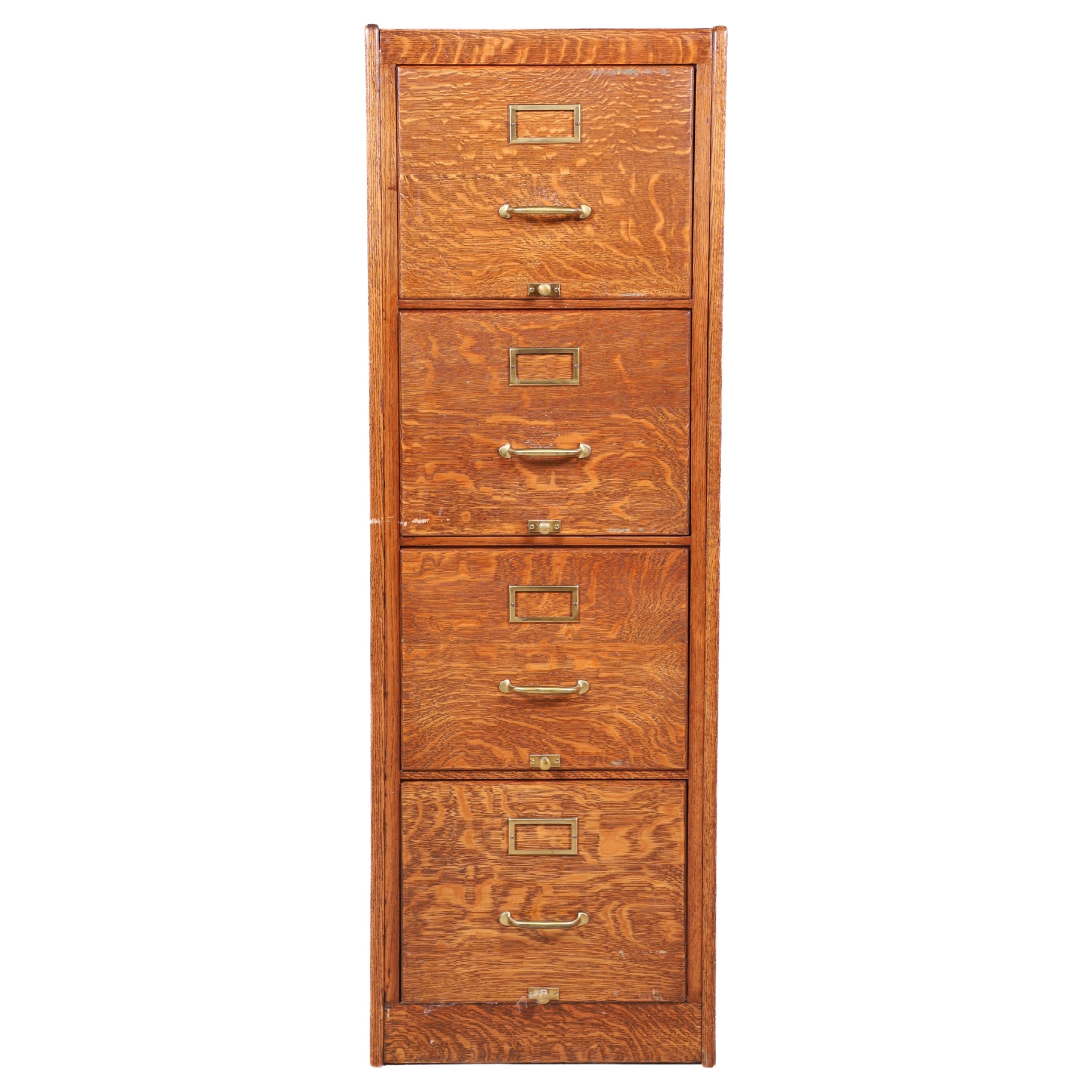 Oak paneled file cabinet, 4