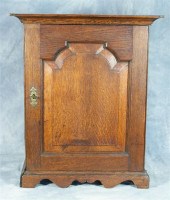 Oak Queen Anne spice cabinet w