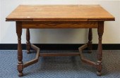 OAK REFECTORY TOP DINING TABLE
