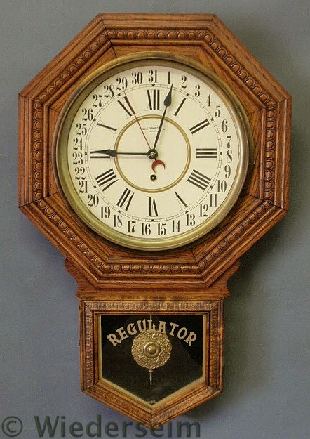 Oak Regulator clock by Wm. L.