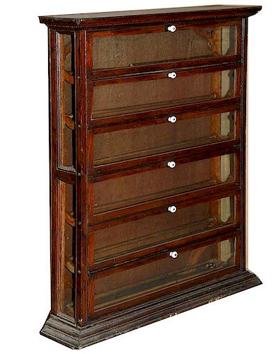 OAK RIBBON CABINETc 1900 a 6