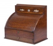 OAK ROLL-TOP LETTER BOX Englis