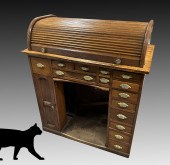 OAK ROLLTOP WATCHMAKERS BENCH: