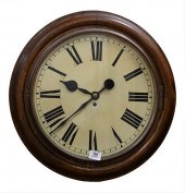 OAK SCHOOLHOUSE CLOCK, HAVING