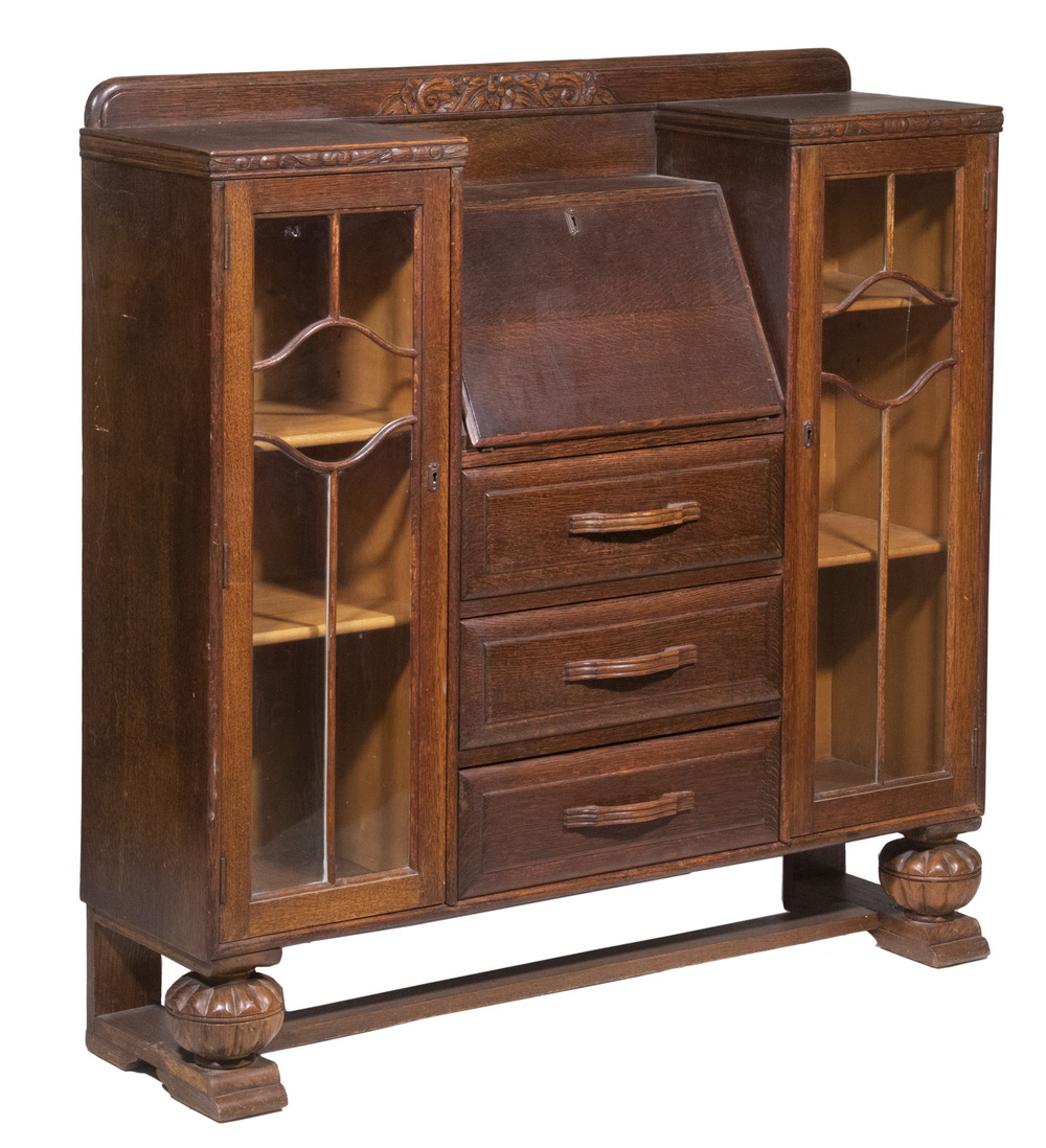 OAK SECRETARY DESK Circa 1920-30