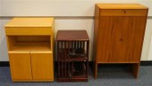 OAK SIDE CABINET, BOOKSHELF AN