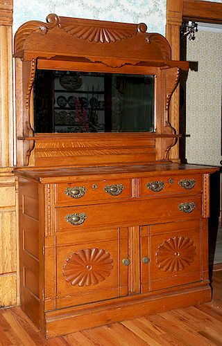 OAK SIDEBOARDca 1900, oak sideboard