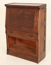 OAK SLANT TOP BUREAU CABINET O