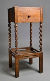 OAK SMOKING STAND WITH BARLEY