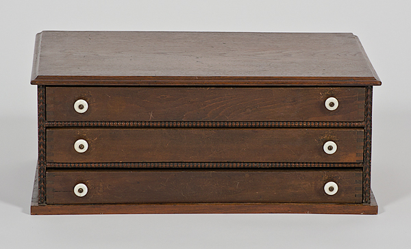 Oak Spool Cabinet American 19th