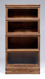 Oak stacked bookcase, Globe-We